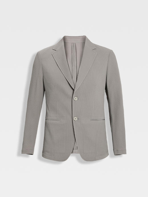 callisto绿调灰色轻薄透气华夫格色织便西 商品图0