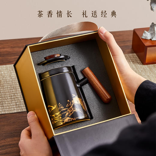 【故宫茶具】兰亭序茶杯茶水分离陶瓷泡茶杯博物馆文创生日礼物 商品图5