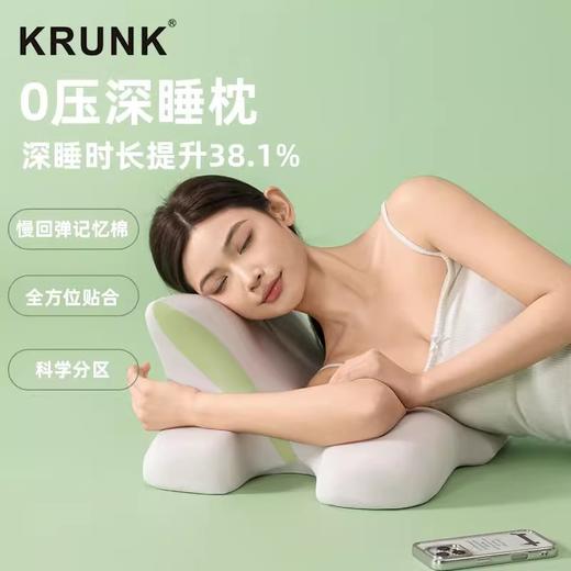 KRUNK夜猫手机玩睡枕床头靠垫护颈枕记忆棉枕芯熬夜追剧趴睡枕 商品图3