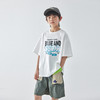 蓝汽水25年夏季新款男童纯色字母印花T恤抗菌凉感亲子款短袖 商品缩略图4