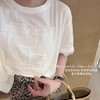 生活闪闪发光 | 绣花流苏如画拼贴艺术感 亚麻与棉交织百搭tee 米白色 商品缩略图3