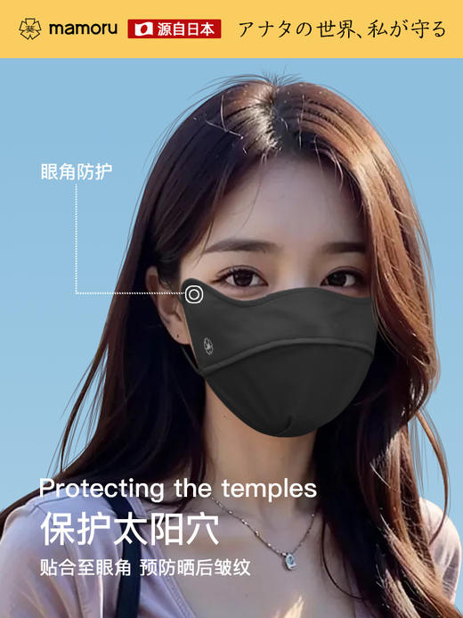 【Mamoru】葵防晒口罩2025年新款透气护眼角口罩夏季防紫外线 商品图3