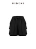 HIDEMI 口袋宽松显瘦松紧带短裤 雾霾蓝/黑色 商品缩略图1
