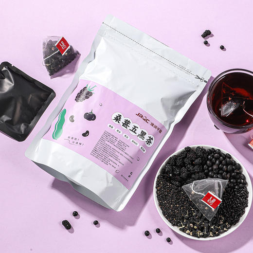 锦润千草五黑茶黑枸杞黑豆黑米黑芝麻桑葚五黑茶养生三角茶包  10g*15小包/袋 商品图4