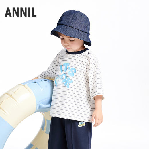 【实体店同款】男童圆领短袖针织衫夏季新款安奈儿童装XB521611 商品图1