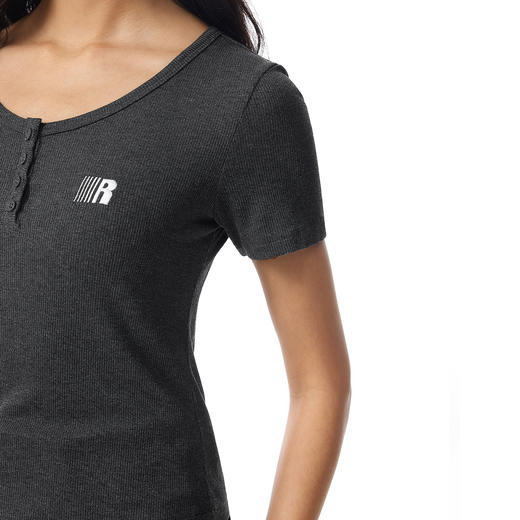 FDR官方店 满天星R字辣妹散粉短袖t恤女夏季修身显瘦体恤上衣 商品图3