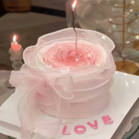 『粉色温柔』渐变奶油氛围感慢慢女神蛋糕