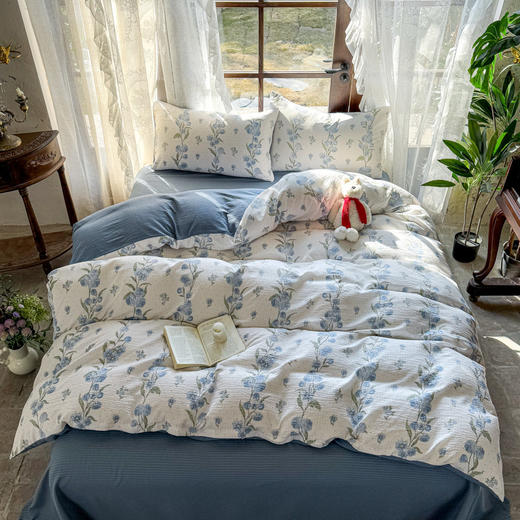 【换季焕新 母婴A类】红豆品牌旗下相思豆系列 竺纱棉四件套 A类彩竺棉面料【68年国产老品牌】 商品图2