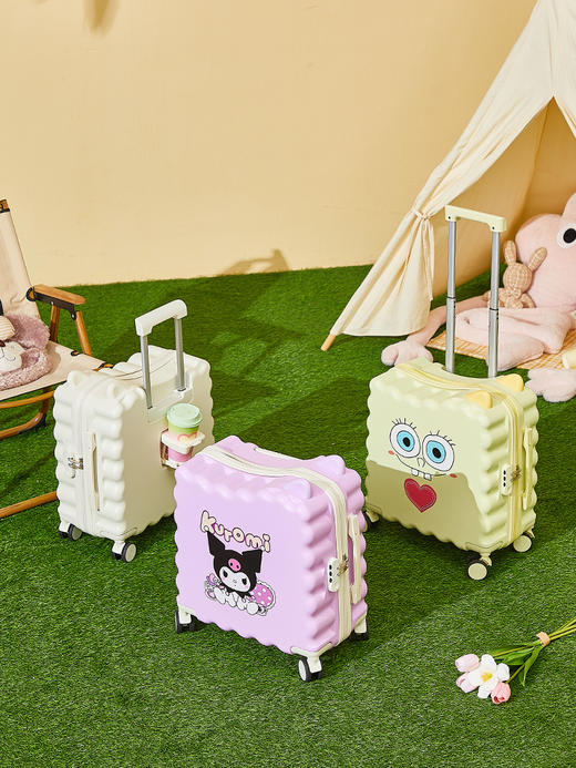 【行李箱儿童可骑坐】学生登机旅行箱 18新款小型卡通印LOGO拉杆密码箱  国庆假期出游 商品图1