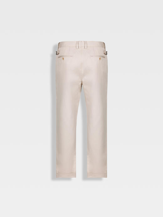 callisto松弛系列卡其棉混纺休闲裤 商品图1