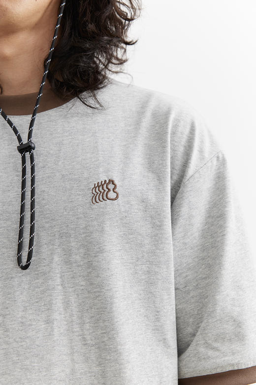 吃茶去chichaqu25凉感防晒速干撞色罗纹短袖T户外运动宽松百搭 商品图5