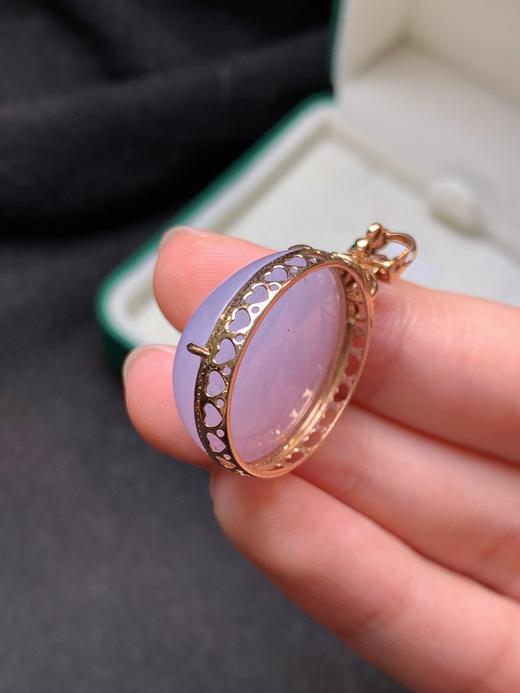 紫罗兰蛋面翡翠吊坠 商品图4