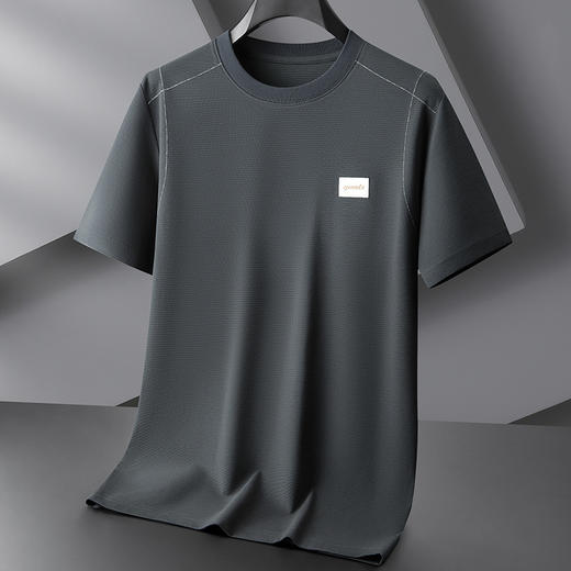 【棉质】【DPF】大依优型大码短袖T恤夏季薄款圆领体恤衫加肥加大胖子时尚休闲潮流男士上衣 商品图0