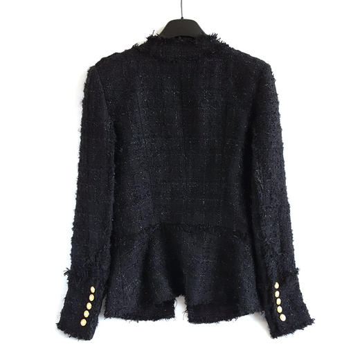 【95新】Balmain巴尔曼黑色金扣粗花呢小香风外套女士现售价：2500！030425AI120 商品图1
