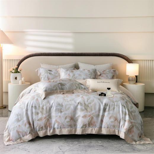 【品牌直营线下同款】【春夏新品60支极爽天丝四件套】奥地利进口兰精莱赛尔纤维四件套 凉感爽滑裸睡套件 商品图7