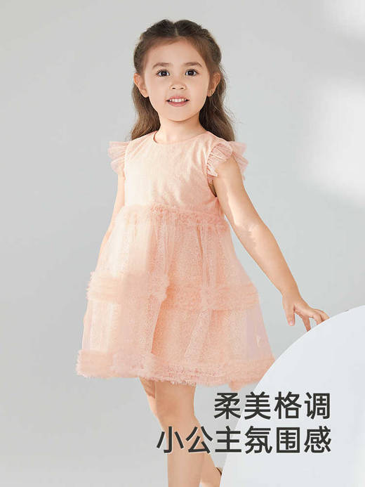 英氏女童连衣裙夏季薄短袖可爱公主裙2025新款蓬蓬裙YRLCJ2R034A 商品图4