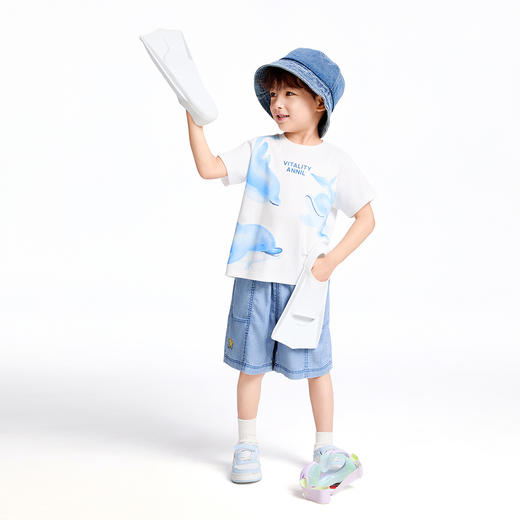 【实体店同款】男童圆领短袖针织衫夏季新款安奈儿童装XB521609 商品图3