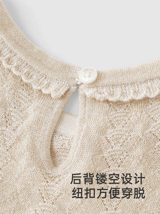 【高定系列】英氏女童裙子夏季短袖桑蚕丝透气连衣裙2025新款裙子YRLFJ2R019A 商品图4