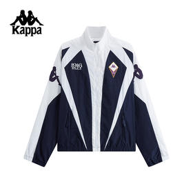 Kappa卡帕背靠背运动外套男春季新款户外休闲夹克拼接立领上衣女KPCJBJJ95