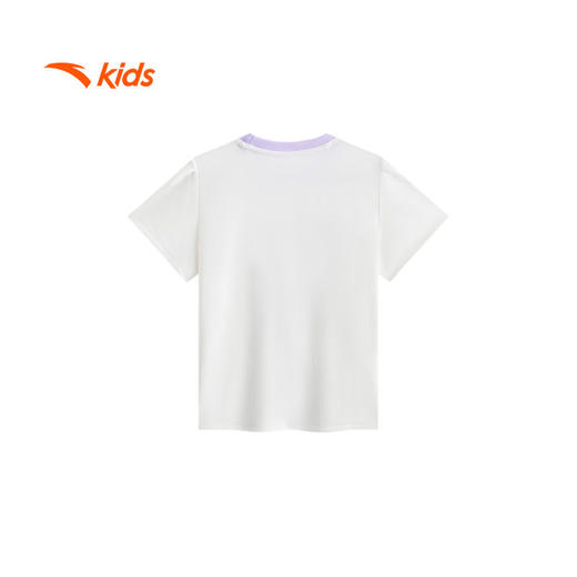 安踏儿童短袖T恤女小童2025夏透气校园运动针织短袖衫362529110 商品图5