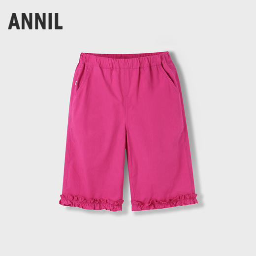 【实体店同款】女童全腰梭织七分裤夏季新款安奈儿童装XG526704 商品图1