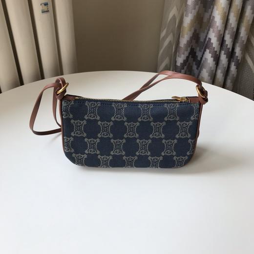 老花满印牛仔单肩包复古印花相机包女斜挎腋下包手提包 商品图1