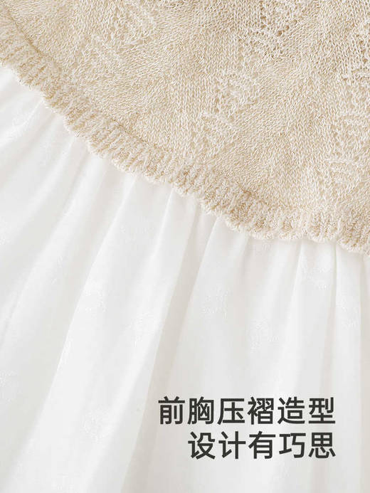 【高定系列】英氏女童裙子夏季短袖桑蚕丝透气连衣裙2025新款裙子YRLFJ2R019A 商品图3