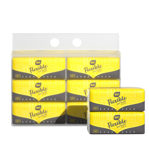 植护阳光心情柔韧纸面巾118*175mm/4层 60抽/包 6包*2提【XPTX】 商品图5