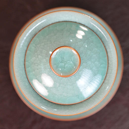 【龙泉青瓷】叶小春冰裂盖碗 商品图2