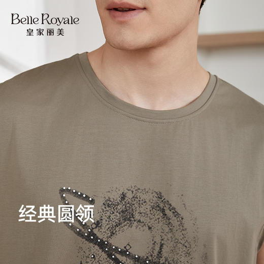 皇家丽美2025夏季新款男背心坎肩无袖T恤上衣圆领汗衫潮JJT92505 商品图3