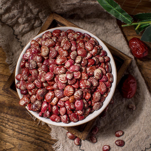【食品】斑马豆肾形豆新货云南农家自种花芸豆红花豆子500克/袋 商品图4