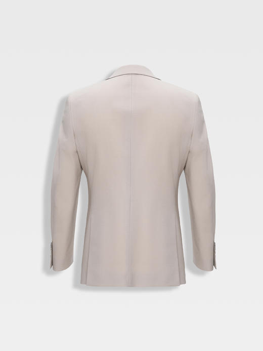 callisto松弛系列老钱风糯米白绵羊毛混纺西服 商品图1