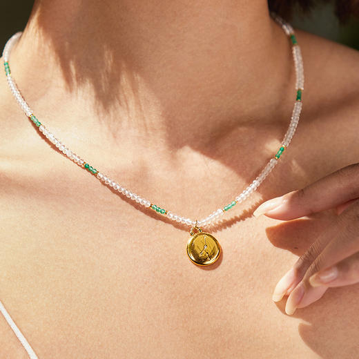 Manreya 十二星座·月光之护 水晶玛瑙项链 商品图3