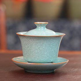 【龙泉青瓷】叶小春冰裂盖碗