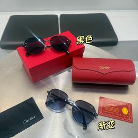 F197  Cartier卡地亚 新款纯钛无框钻石切割太阳镜高端太阳镜