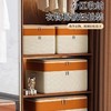 【超大容量❗️双层皮革收纳箱】加大加宽，一箱抵两箱，上层装衣服裤子，下层装棉被！家用衣柜装衣物整理盒袋防尘储物筐箱子 商品缩略图1