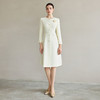 IWY/气质名媛米色连衣裙女新款圆领法式西装裙主持上镜正装Q1293 商品缩略图0