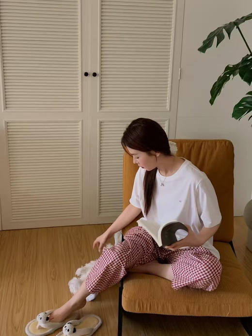 舒适有腔调！春夏新款森系格格衣 休闲圆领家居服套装短袖睡衣可外穿 商品图2