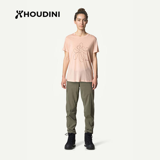HOUDINI胡丁尼 Tree Message Tee 树语女户外凉爽印花天丝短袖T恤 840046/131024 商品图1