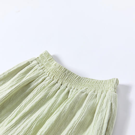 笛莎Deesha 童装女童裤子2025夏新款女童条纹肌理阔腿裤 商品图3