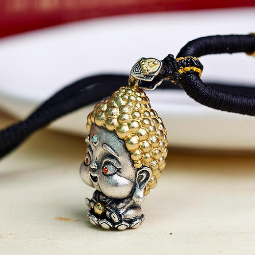 易祈吉祥十二生肖守护神银吊坠工艺八大守护神925银男女款手工编织绳吊坠 商品图3