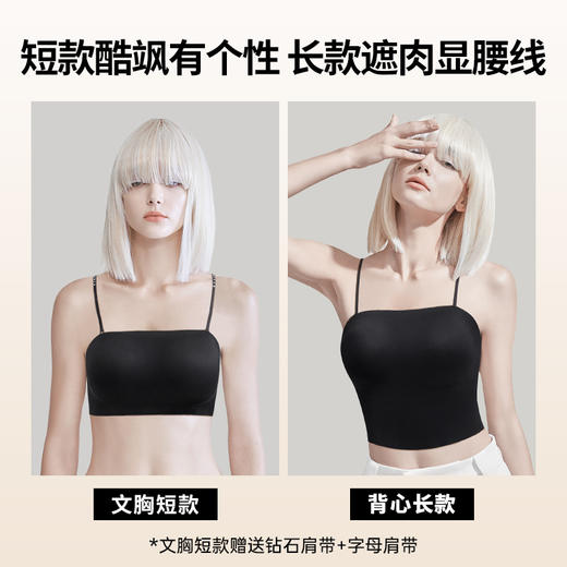 A3-【聚拢裹胸】【A-B杯】润微无痕粉底液文胸小胸聚拢显大内衣女吊带背心隐形美背胸罩   随心搭【小胸-半杯】 商品图6