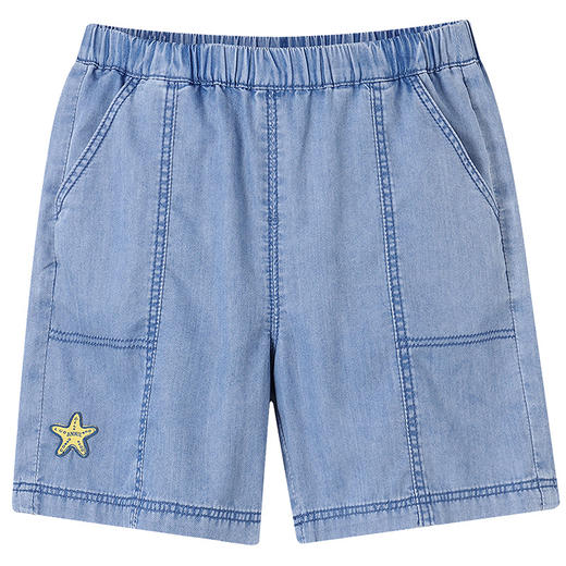 【实体店同款】男童全腰牛仔中裤夏季新款安奈儿童装XB526636 商品图6