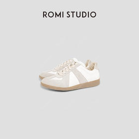 ROMI STUDIO升级版~米灰色德训鞋~百搭真皮德训鞋低帮运动鞋S3200