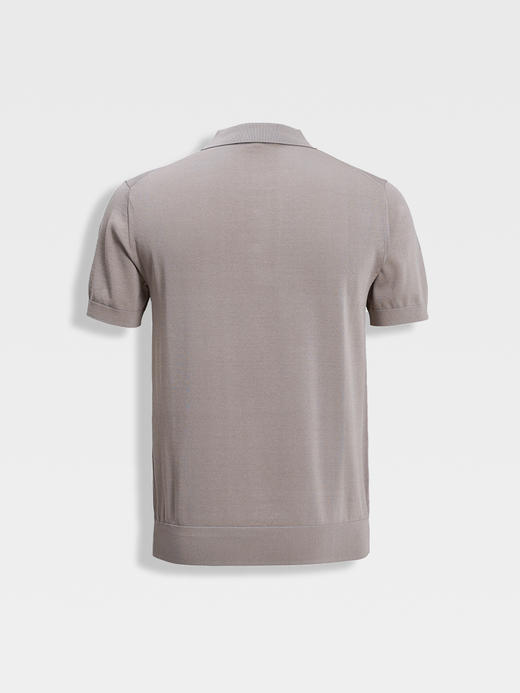 callisto浅卡其丝绵混纺T恤 商品图1