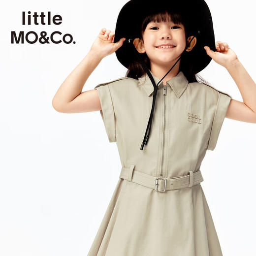 【5F】little MO&Co.little moco童装25夏装女童纯棉工装短袖连衣裙亲子装 商品图3