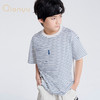 笛莎千与2025夏新款男童海军风条纹拼接男童短袖T恤 商品缩略图3