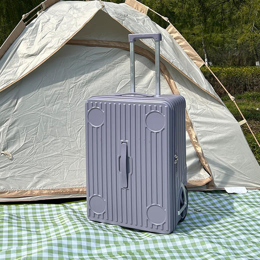 【户外行李箱超大轮】侧开盖直通款拉杆箱 24寸大容量露营PC旅行箱 国庆国庆出行 商品图7