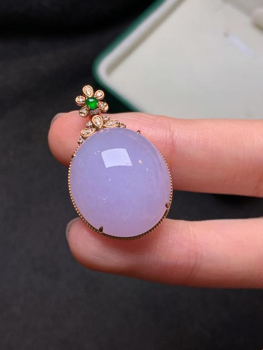 紫罗兰蛋面翡翠吊坠 商品图1