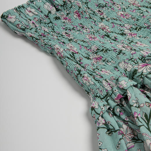 ROMI STUDIO-B 【luxy系列】夏季高腰a字复古绿花色半裙Q3096 商品图4